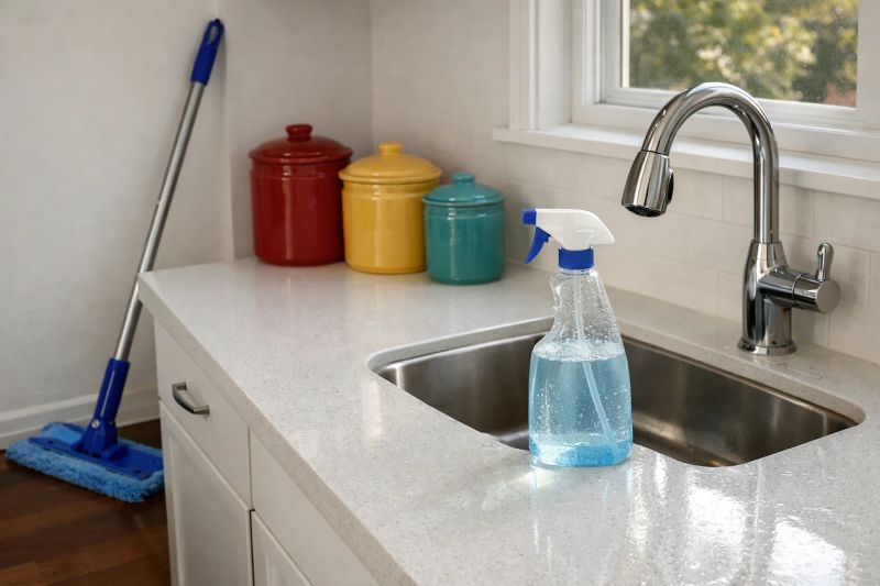 Spotless kitchen after residential deep cleaning